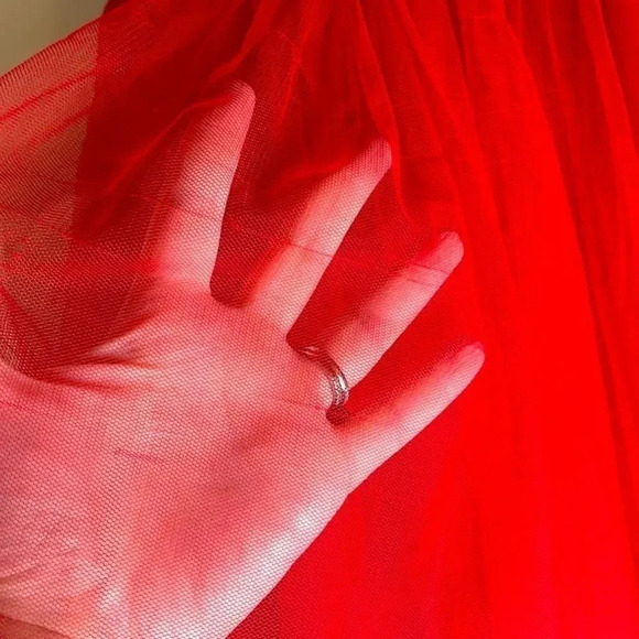 Hello Kitty Hooded Red Tutu Dress - Tulle Skirt - Oatmeal Heather- Size Small - Picture 7 of 8